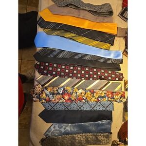 Mens Ties Lot of 15 Crafting Silk Polyester Various Brands